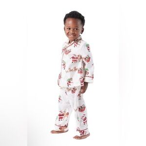 🛍️SALE🛍️ Pottery Barn Kid’s Heritage Flannel Santa Christmas Holiday Pajamas